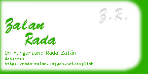 zalan rada business card